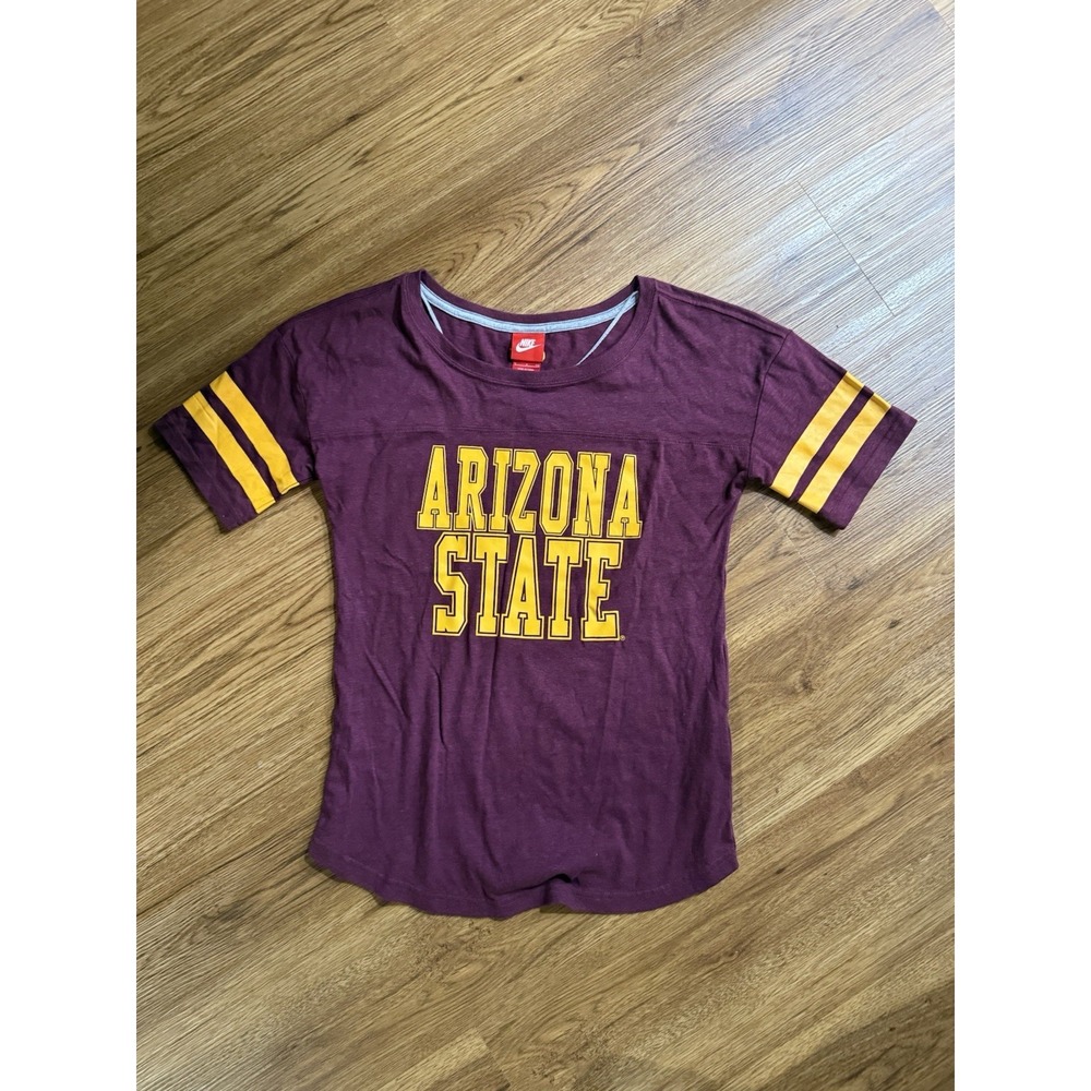 NIKE Arizona State Burgandy Fitted Tee - Women's Size Small